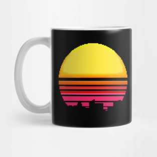 Sun retrowave pixelart Mug